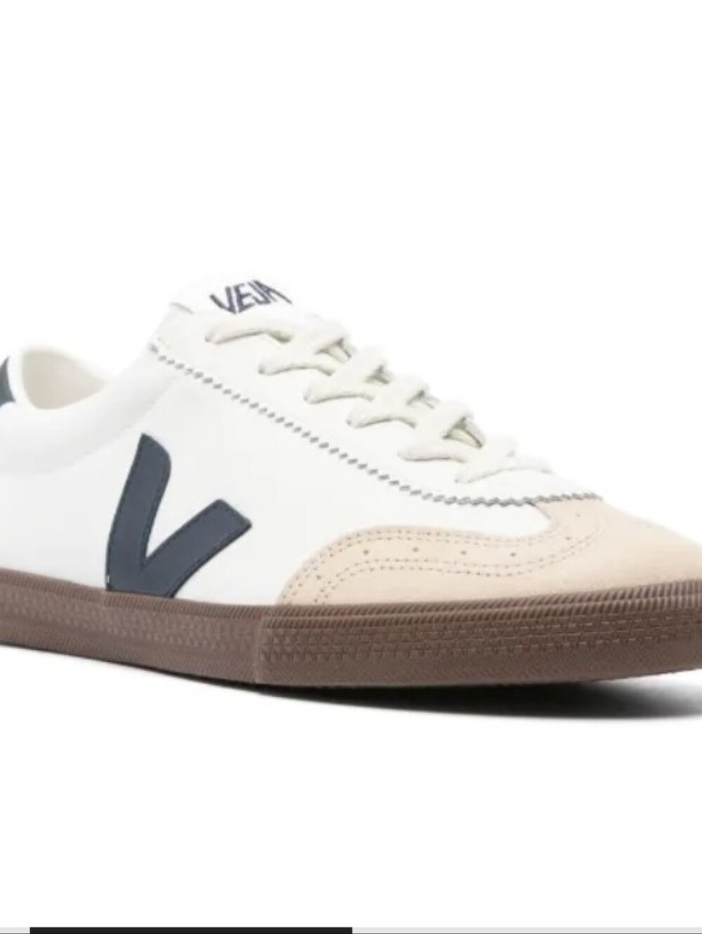 Veja Volley O.T. Leather White Nautico Bark Sneaker. Unisex. - Picture 3 of 6